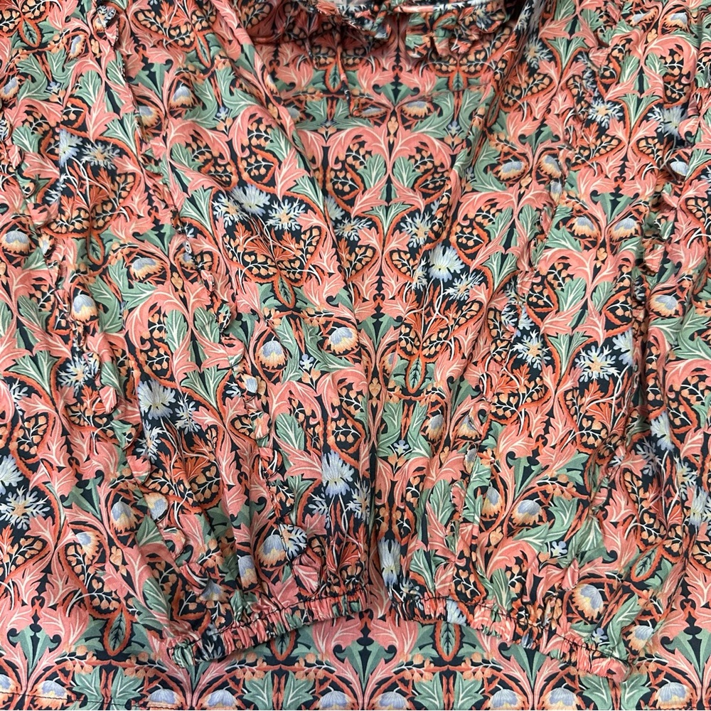 J. Crew Pink Floral Printed Peasant Blouse - Picture 12 of 16
